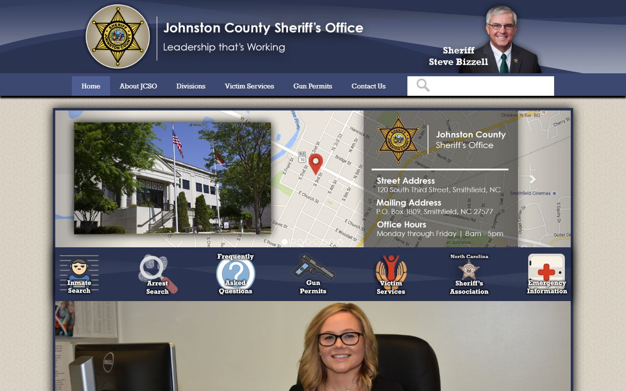Johnston County Jail FAQ page tied to arrest records questions