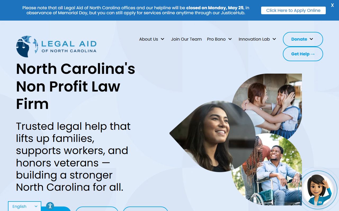 Legal Aid of North Carolina site linked from Johnston County inmate population reentry context