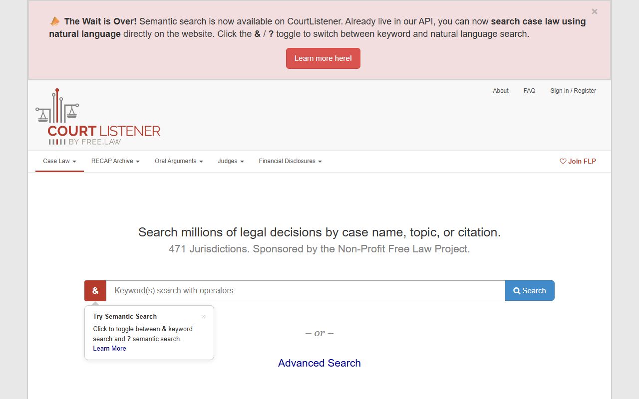 CourtListener free legal-research site noted in Johnston County inmate population data sources
