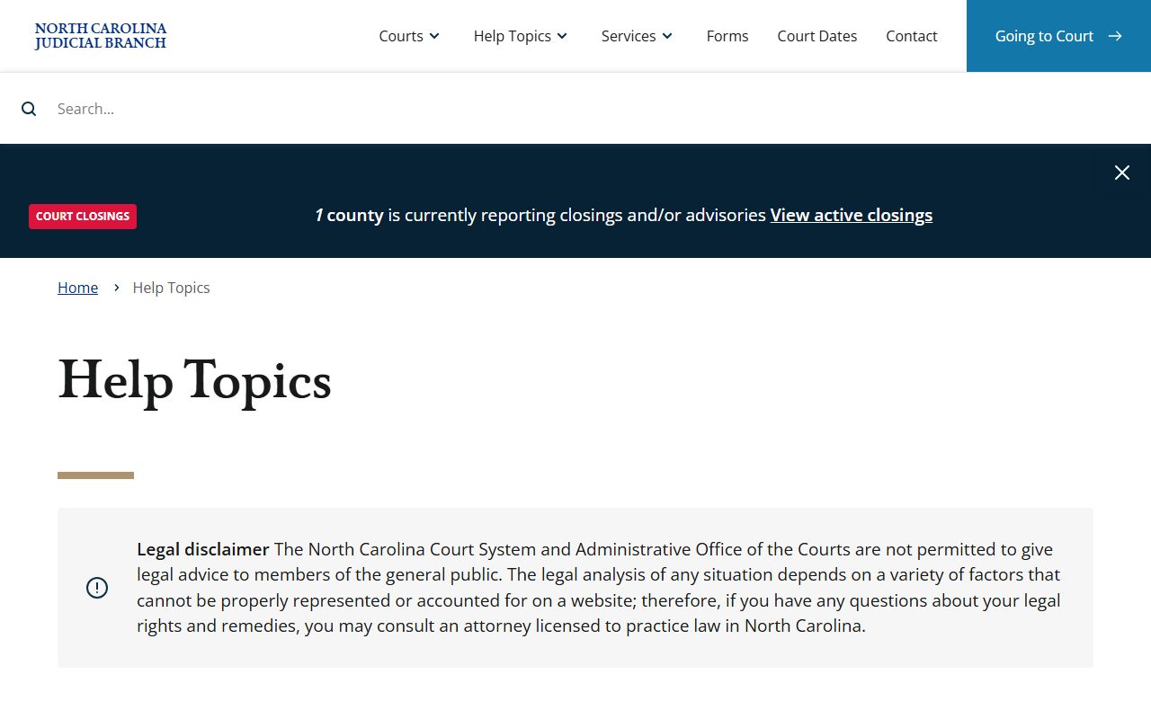 North Carolina Judicial Branch help topics page for Johnston County probate records